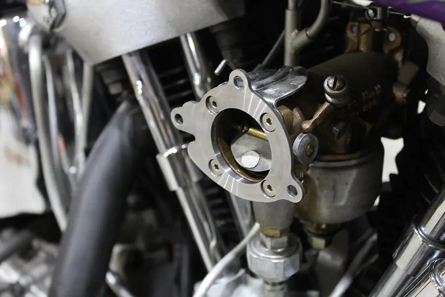 Wyatt Gatling Shorty Air Cleaner to Linkert Carburetor Adapter for Harley Davidson FL 1941-1950 by Wyatt Gatling