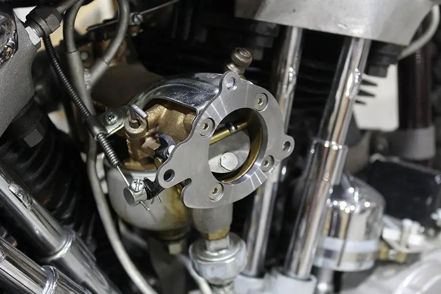 Wyatt Gatling Shorty Air Cleaner to Linkert Carburetor Adapter for Harley Davidson FL 1941-1950 by Wyatt Gatling