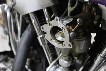 Wyatt Gatling Shorty Air Cleaner to Linkert Carburetor Adapter for Harley Davidson FL 1941-1950 by Wyatt Gatling