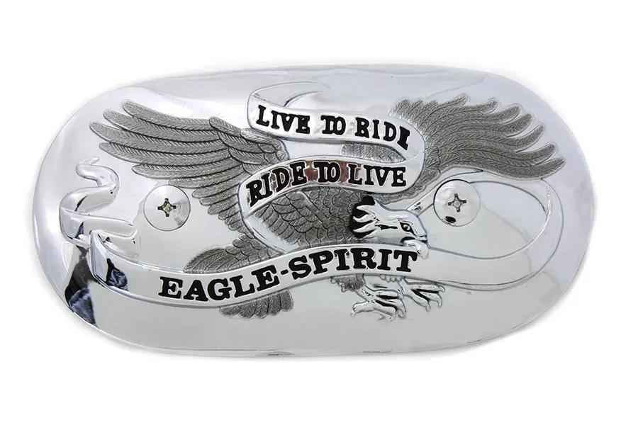 Wyatt Gatling Eagle Spirit Oval Chrome Air Cleaner Insert for Harley Davidson XL Models by Wyatt Gatling