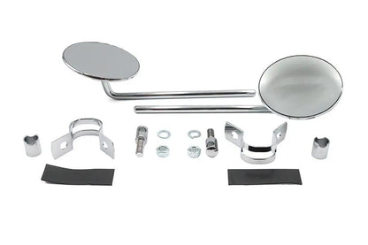 Wyatt Gatling Round Mirror Set Chrome - OEM Cross Reference 91870-34T by Wyatt Gatling