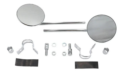 Wyatt Gatling Round Mirror Set Chrome - OEM Cross Reference 91870-34T by Wyatt Gatling