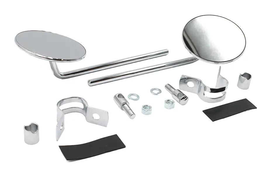 Wyatt Gatling Round Mirror Set Chrome - OEM Cross Reference 91870-34T by Wyatt Gatling