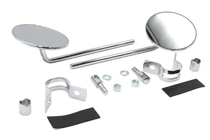 Wyatt Gatling Round Mirror Set Chrome - OEM Cross Reference 91870-34T by Wyatt Gatling