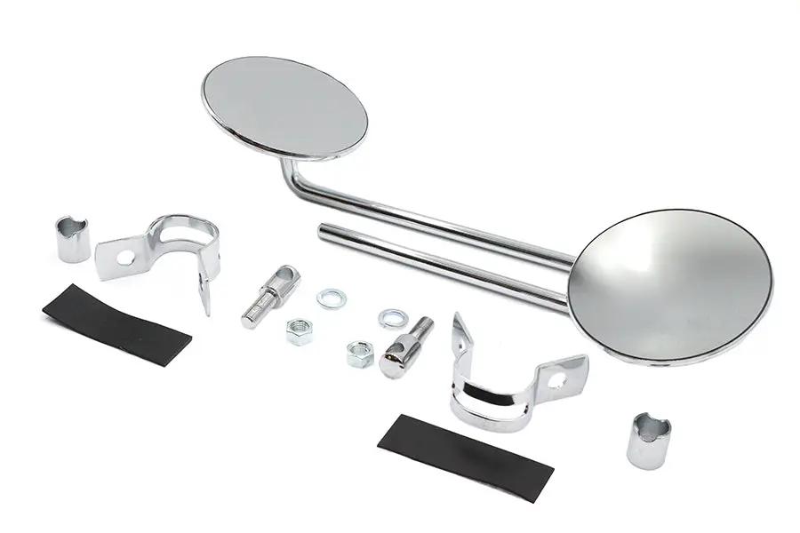 Wyatt Gatling Round Mirror Set Chrome - OEM Cross Reference 91870-34T by Wyatt Gatling
