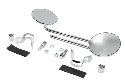 Wyatt Gatling Round Mirror Set Chrome - OEM Cross Reference 91870-34T by Wyatt Gatling