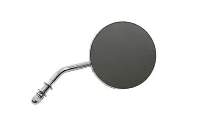 Wyatt Gatling 34-0997 Chrome Steel Round Mirror with Short Stem for Harley Davidson (Right Side Only) by Wyatt Gatling