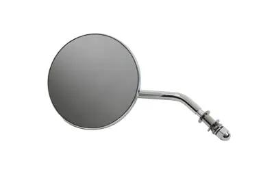 Wyatt Gatling 34-0998 Chrome Round Mirror with Short Stem for Harley Davidson (Left Side Only) by Wyatt Gatling