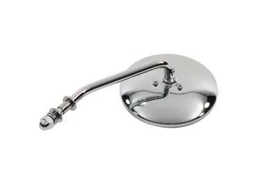 Wyatt Gatling 34-0998 Chrome Round Mirror with Short Stem for Harley Davidson (Left Side Only) by Wyatt Gatling
