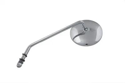 Wyatt Gatling Round Mirror with Long Stem for Harley Davidson (Left Side) - Chrome by Wyatt Gatling