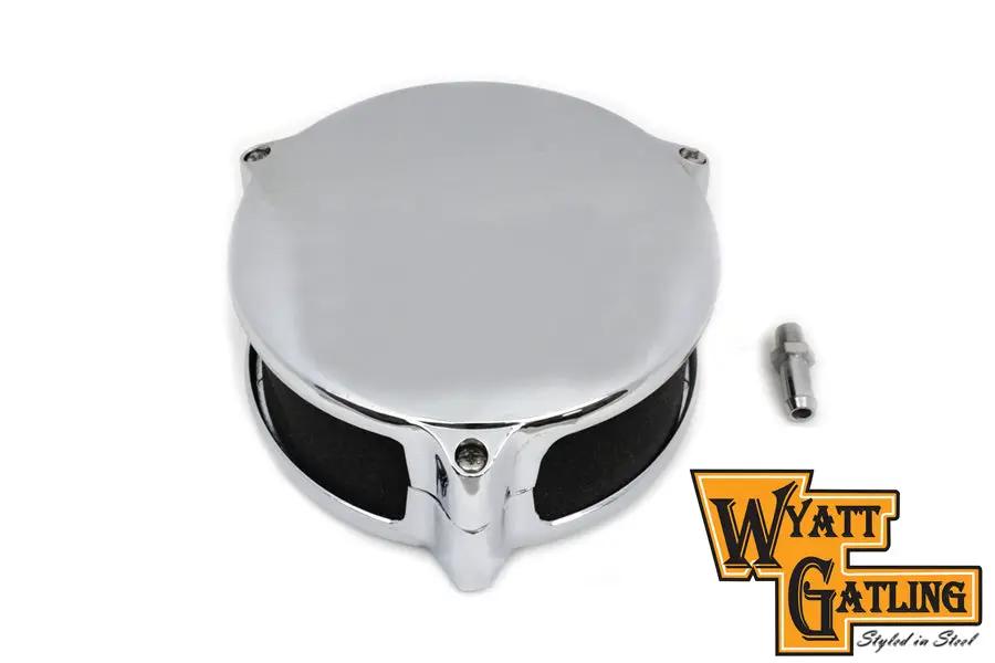 Motorshop Wyatt Gatling Chrome Deco Air Cleaner Assembly for Harley Davidson XL (1971-1980) by Motorshop