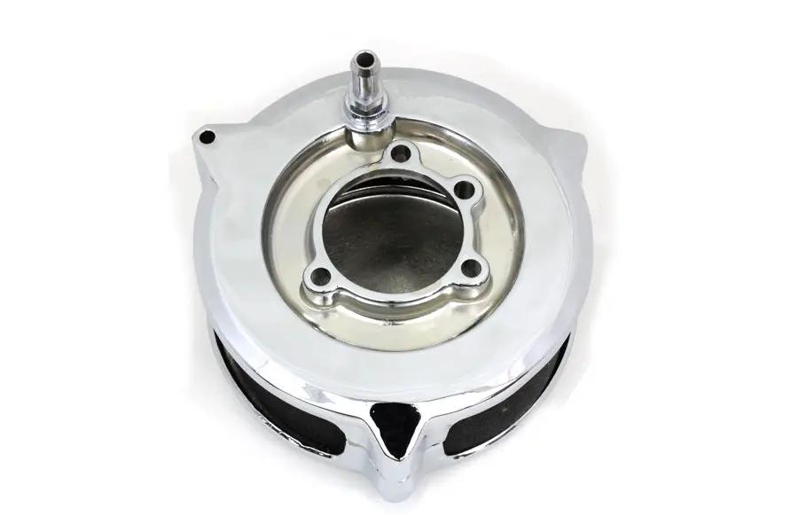 Motorshop Wyatt Gatling Chrome Deco Air Cleaner Assembly for Harley Davidson XL (1971-1980) by Motorshop
