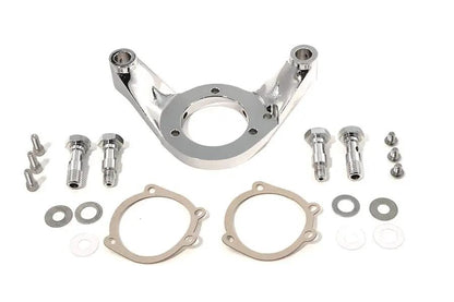 Wyatt Gatling Air Cleaner Bracket Kit Chrome Billet for Harley Big Twin Models by Wyatt Gatling