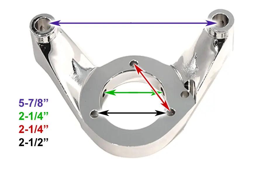 Wyatt Gatling Air Cleaner Bracket Kit Chrome Billet for Harley Big Twin Models by Wyatt Gatling