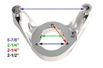 Wyatt Gatling Air Cleaner Bracket Kit Chrome Billet for Harley Big Twin Models by Wyatt Gatling
