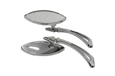 Wyatt Gatling Eagle Eye Mirror Set with Billet Chrome Finish and Spear Style Stems for Harley Davidson (Part #76536B4) by Wyatt Gatling
