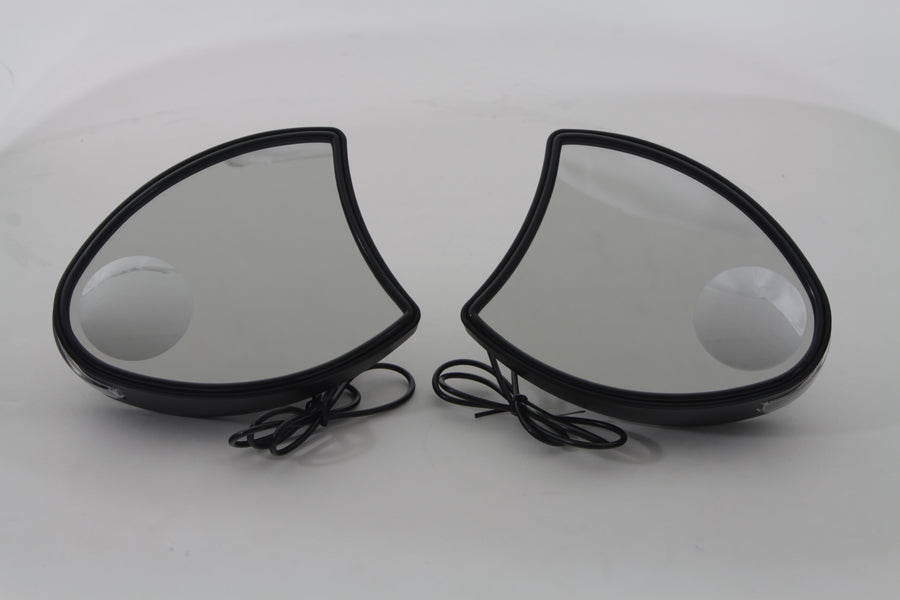 Wyatt Gatling Fairing Mirror Set for Harley Davidson FLHT - Black by Wyatt Gatling