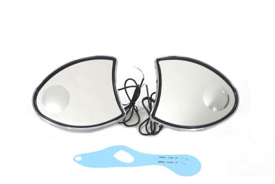 Wyatt Gatling Fairing Mirror Set Chrome for Harley Davidson FLHT by Wyatt Gatling
