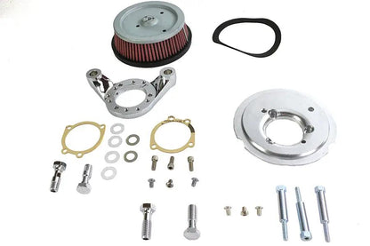 Wyatt Gatling Hi-Flow Air Cleaner Backing Plate Kit Chrome for Harley Davidson XL by Wyatt Gatling