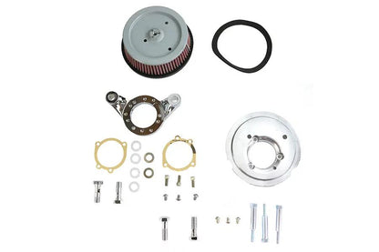 Wyatt Gatling Hi-Flow Air Cleaner Backing Plate Kit Chrome for Harley Davidson XL by Wyatt Gatling