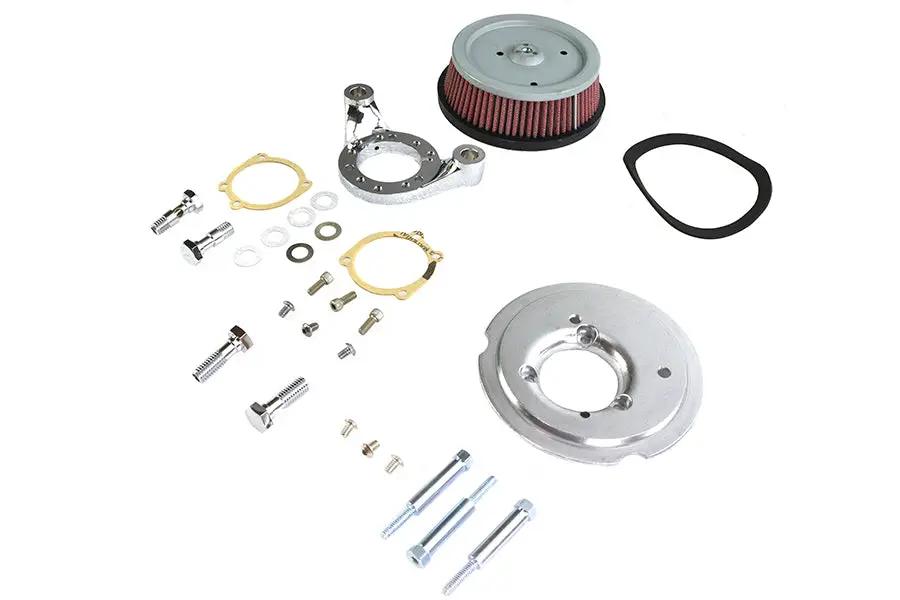 Wyatt Gatling Hi-Flow Air Cleaner Backing Plate Kit Chrome for Harley Davidson XL by Wyatt Gatling