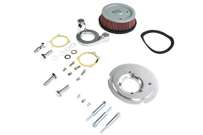 Wyatt Gatling Hi-Flow Air Cleaner Backing Plate Kit Chrome for Harley Davidson XL by Wyatt Gatling