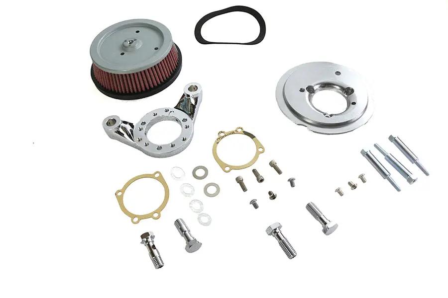 Wyatt Gatling Hi-Flow Air Cleaner Backing Plate Kit Chrome for Harley Davidson XL by Wyatt Gatling