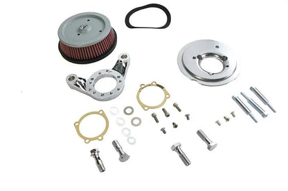 Wyatt Gatling Hi-Flow Air Cleaner Backing Plate Kit Chrome for Harley Davidson XL by Wyatt Gatling