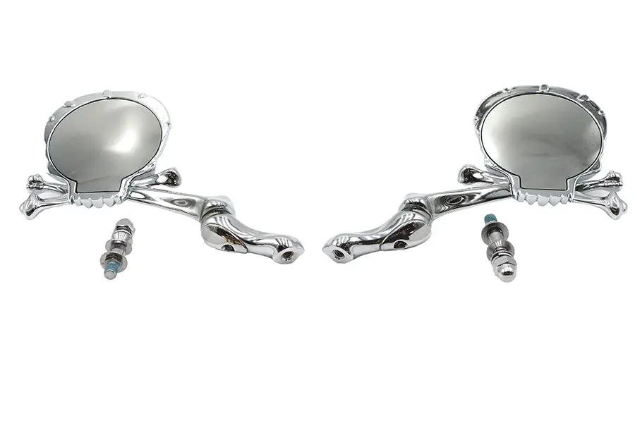 Wyatt Gatling Skull Mirror Set with Adjustable Bone Stem for Metric Bikes by Wyatt Gatling