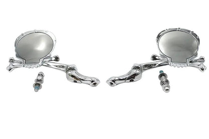 Wyatt Gatling Skull Mirror Set with Adjustable Bone Stem for Metric Bikes by Wyatt Gatling