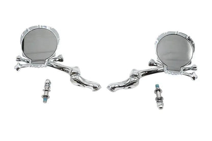 Wyatt Gatling Skull Mirror Set with Adjustable Bone Stem for Metric Bikes by Wyatt Gatling