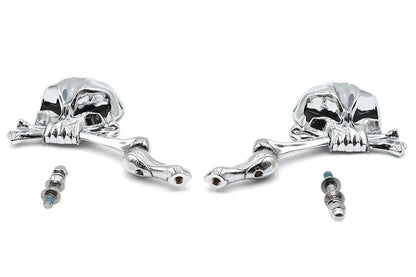 Wyatt Gatling Skull Mirror Set with Adjustable Bone Stem for Metric Bikes by Wyatt Gatling