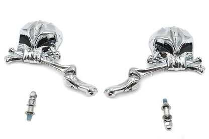 Wyatt Gatling Skull Mirror Set with Adjustable Bone Stem for Metric Bikes by Wyatt Gatling
