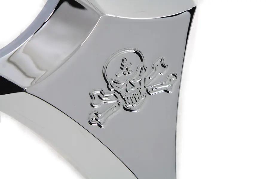 Wyatt Gatling Billet Carburetor Cover Skull Style Chrome for Harley Davidson FXST (1990-1999) by Wyatt Gatling
