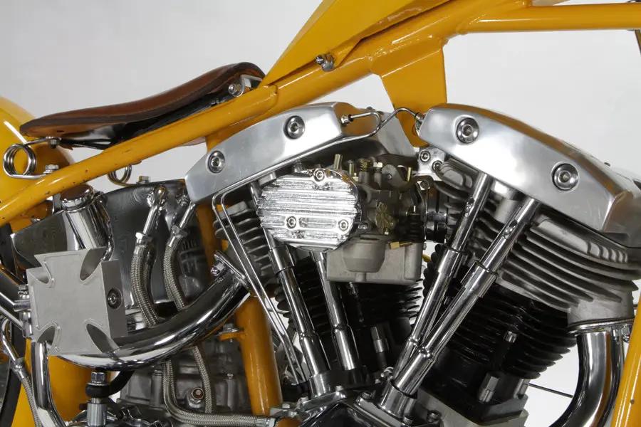 Wyatt Gatling Chrome Finned Carburetor Cover for Harley Davidson FL Models by Wyatt Gatling