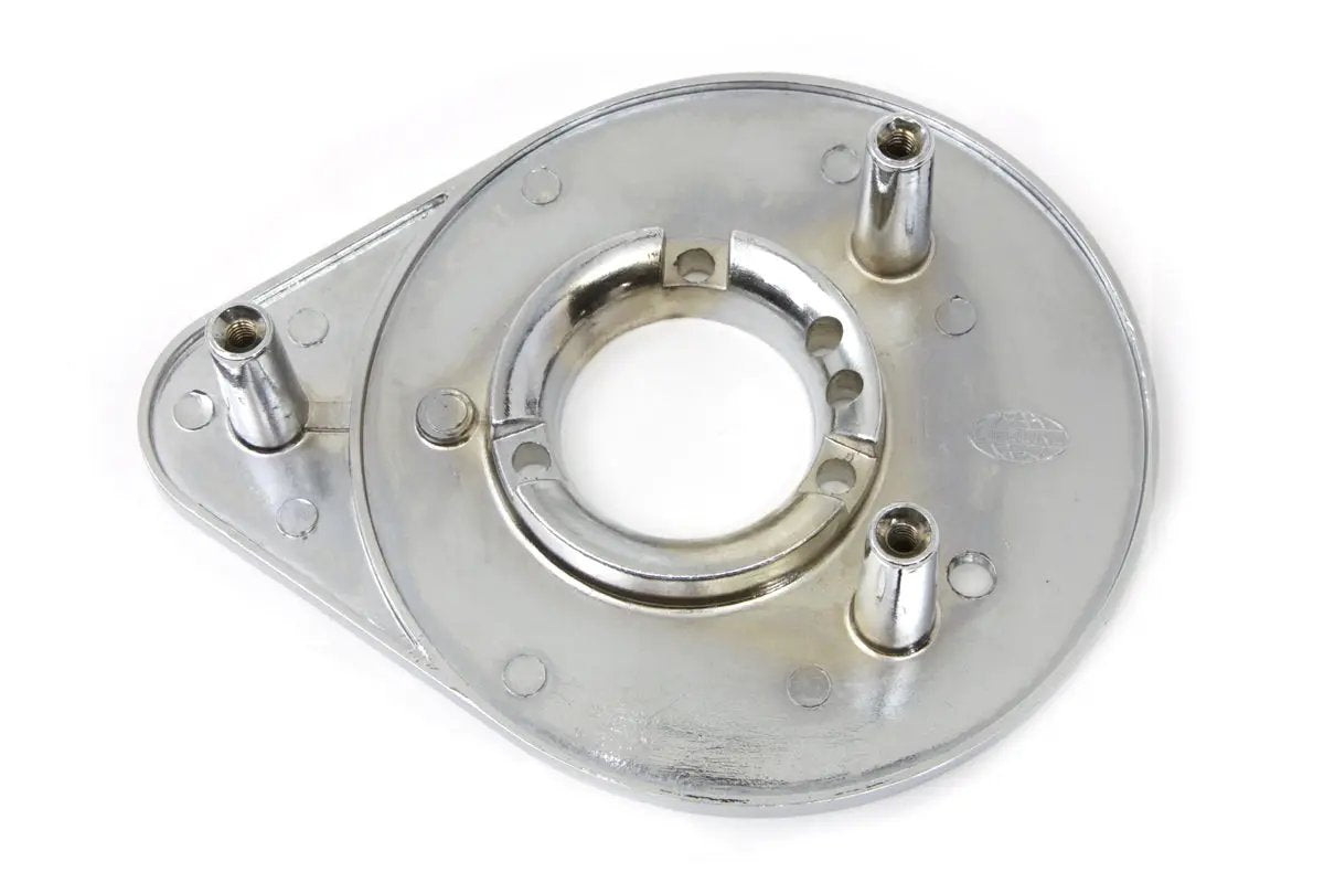 Wyatt Gatling Chrome Alloy Air Cleaner Backing Plate for Bendix-Keihin Carbs by Wyatt Gatling