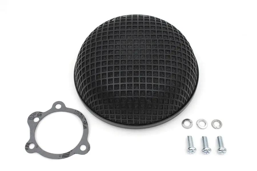 Wyatt Gatling Black Round Mesh Air Cleaner with Element for Harley Davidson FL by Wyatt Gatling