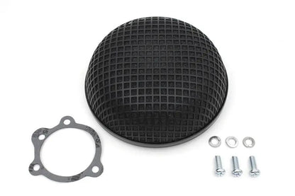 Wyatt Gatling Black Round Mesh Air Cleaner with Element for Harley Davidson FL by Wyatt Gatling
