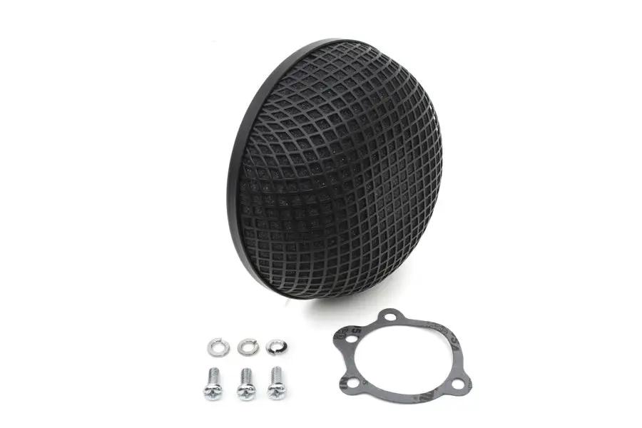 Wyatt Gatling Black Round Mesh Air Cleaner with Element for Harley Davidson FL by Wyatt Gatling