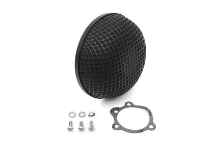 Wyatt Gatling Black Round Mesh Air Cleaner with Element for Harley Davidson FL by Wyatt Gatling