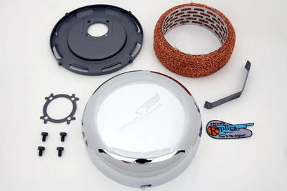 Wyatt Gatling 7 Inch Linkert Bird J-Slot Style Air Cleaner Assembly Chrome for Harley Davidson W Models by Wyatt Gatling