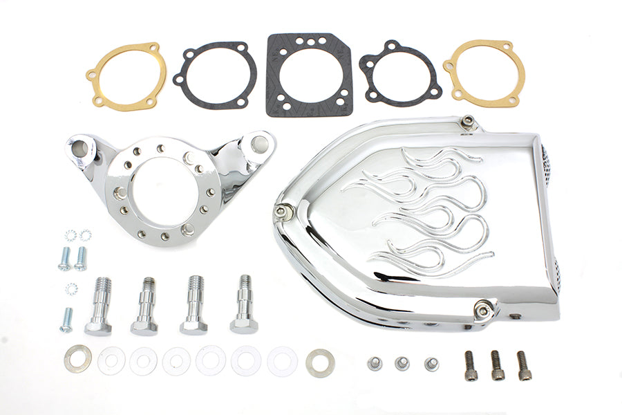Wyatt Gatling 34-1361 Chrome Flame Air Cleaner Kit for CV Carburetors