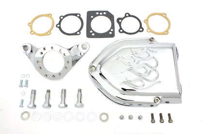 Wyatt Gatling 34-1361 Chrome Flame Air Cleaner Kit for CV Carburetors