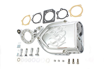 Wyatt Gatling 34-1361 Chrome Flame Air Cleaner Kit for CV Carburetors