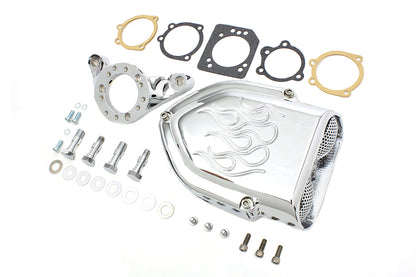 Wyatt Gatling 34-1361 Chrome Flame Air Cleaner Kit for CV Carburetors