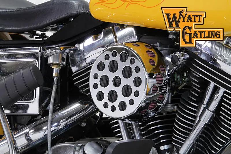 V-Twin Chrome Wyatt Gatling Air Cleaner Assembly for Harley Davidson FXST by V-Twin