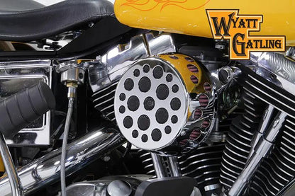 V-Twin Chrome Wyatt Gatling Air Cleaner Assembly for Harley Davidson FXST by V-Twin