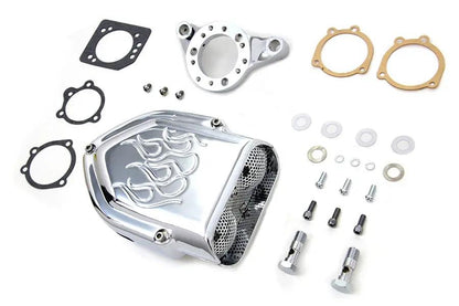 V-Twin Chrome Wyatt Gatling Air Cleaner Assembly for Harley Davidson XL 1991-2000 by V-Twin