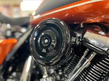 Wyatt Gatling Black 7 Inch Round Bobbed Style Air Cleaner Cover for Harley Davidson XL by Wyatt Gatling