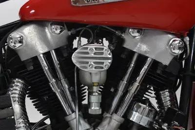 Wyatt Gatling Linkert Finned Bird Deflector for Harley Davidson FL (1941-1950) by Wyatt Gatling